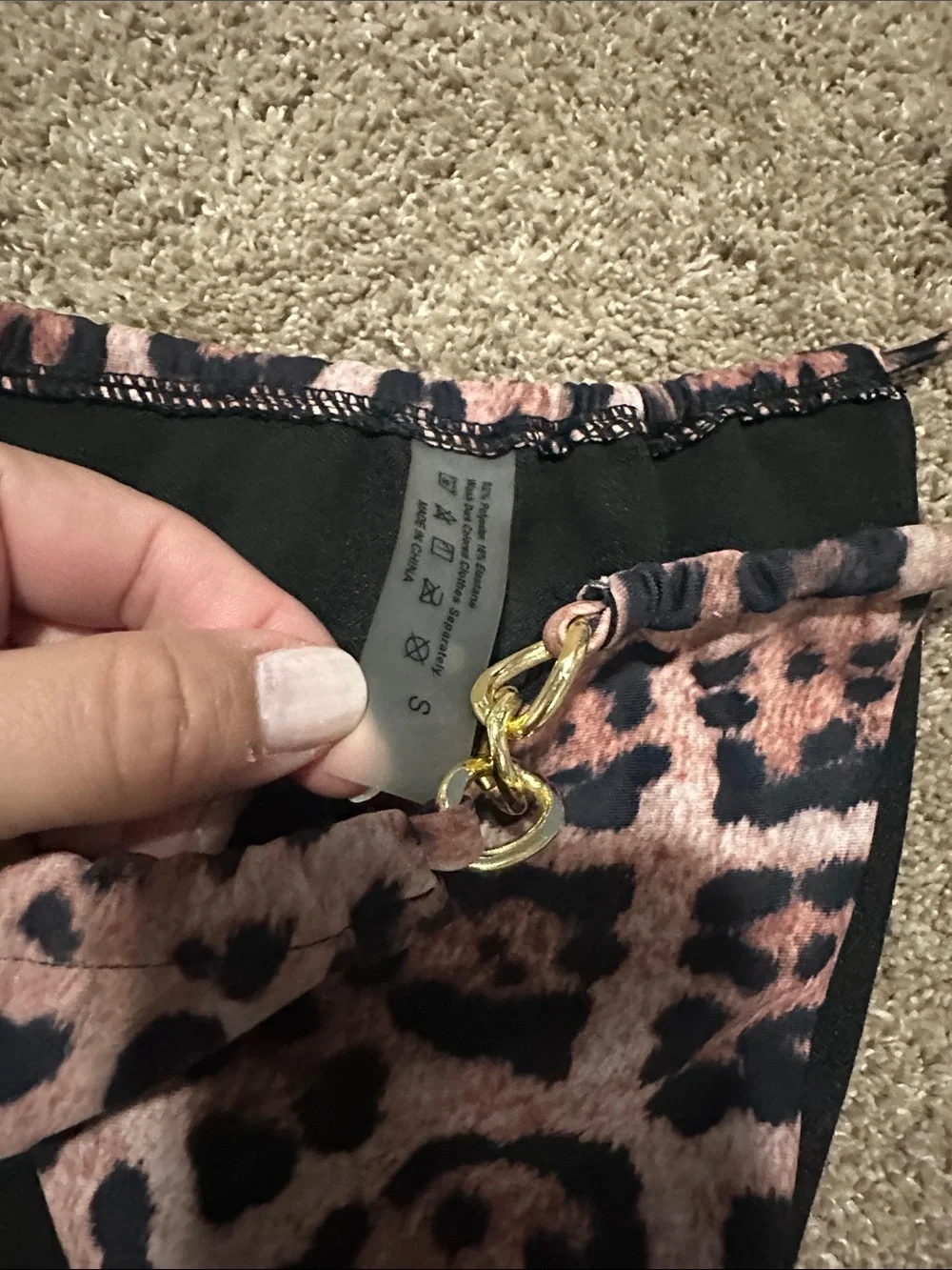 Leopard Print Tie-Side Bikini Bottom